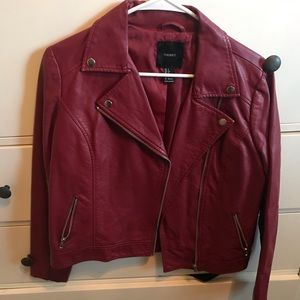 Red leather jacket